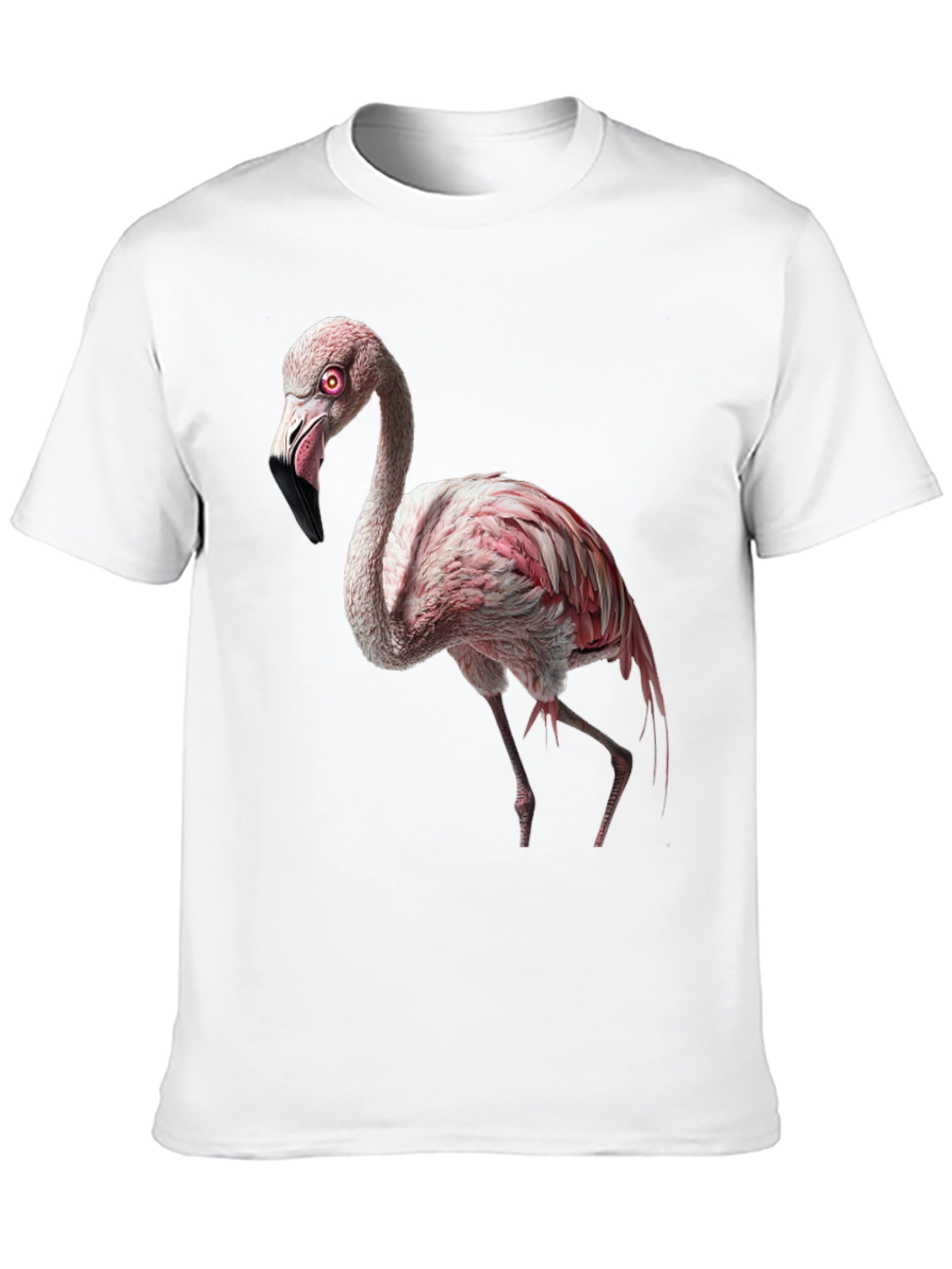 Flamingo Graphic Tee - Black Cotton Shirt