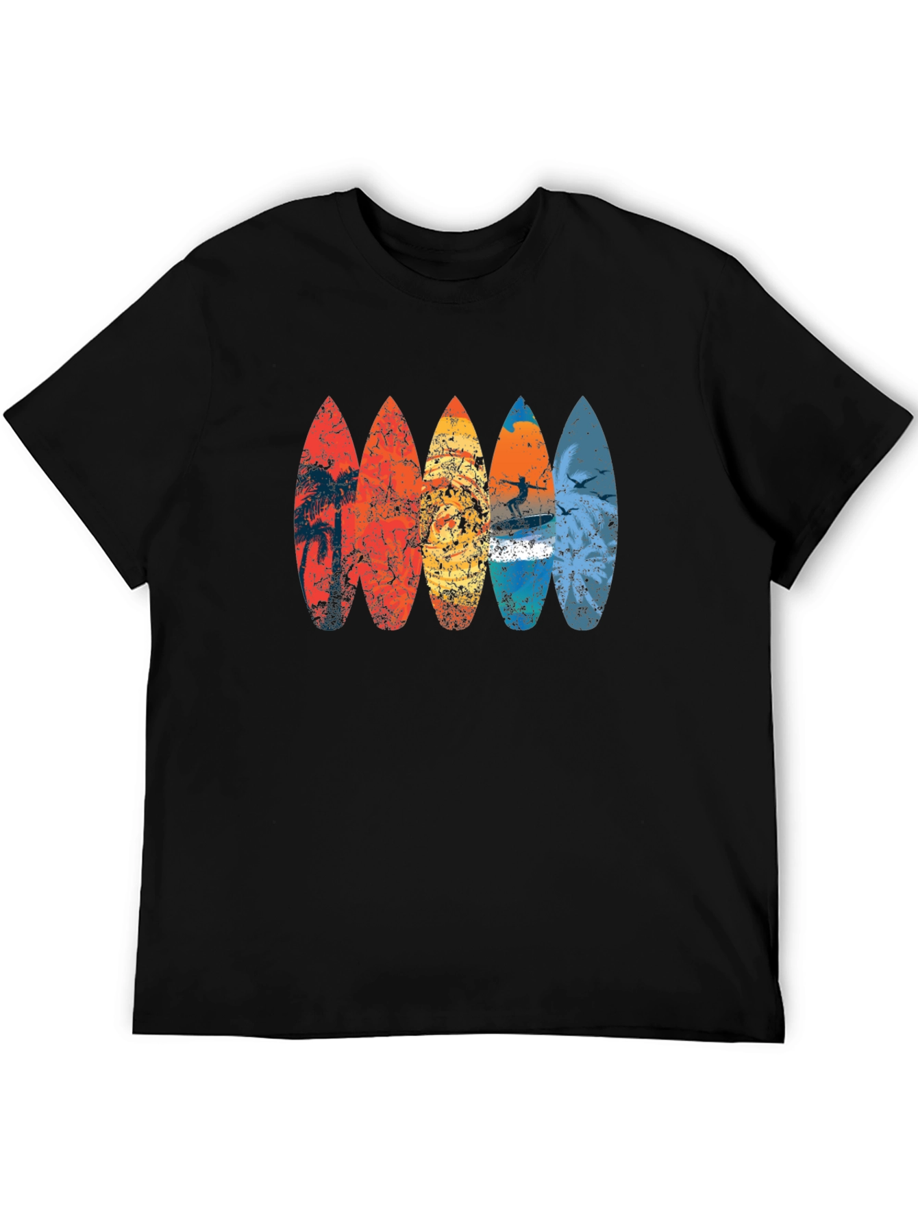 Retro Surfboard T-Shirt - Beach Vibes