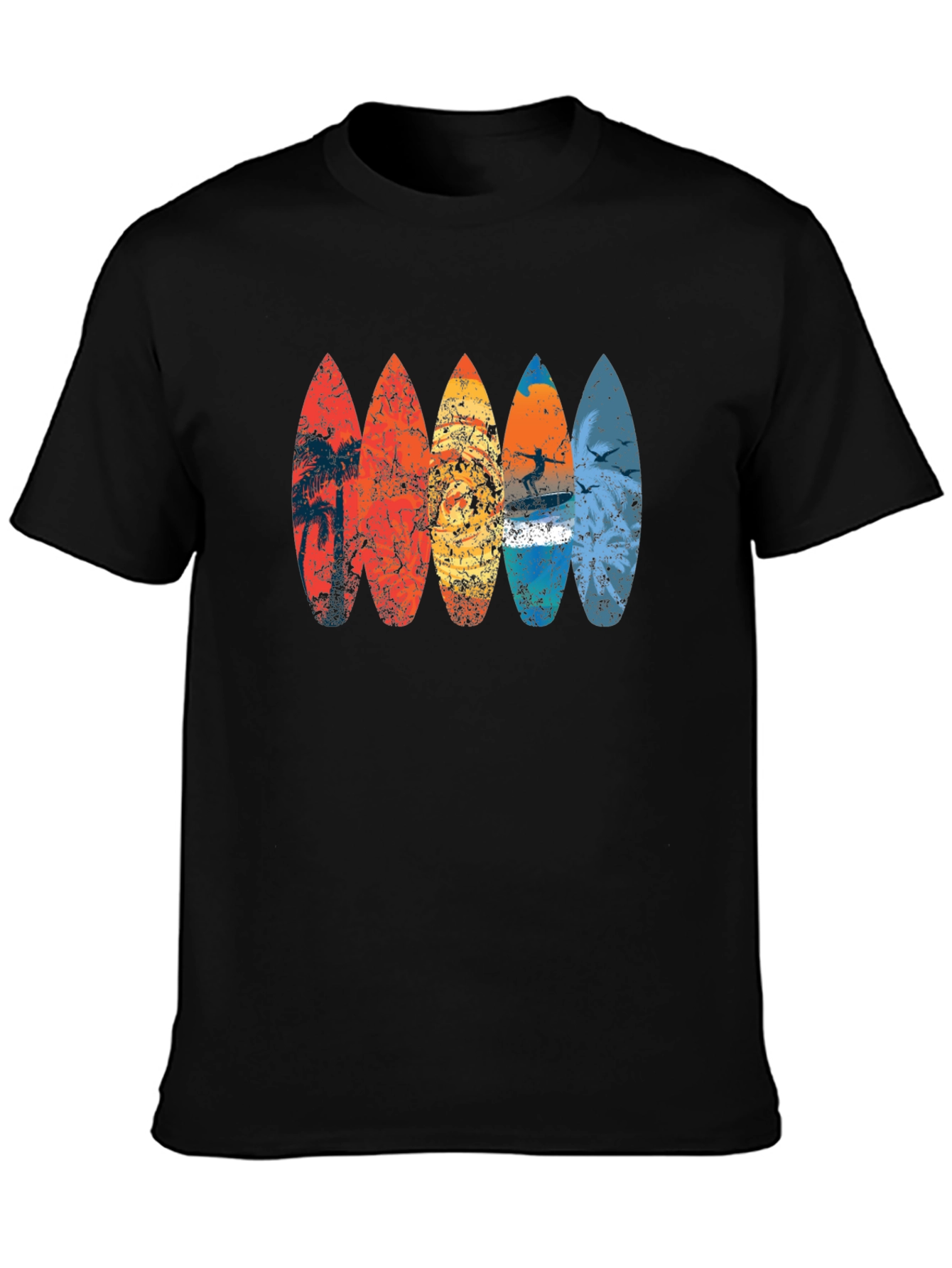 Retro Surfboard T-Shirt - Beach Vibes