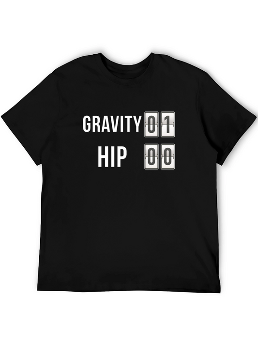 Gravity Hip T-Shirt - Mens Black Novelty Tee