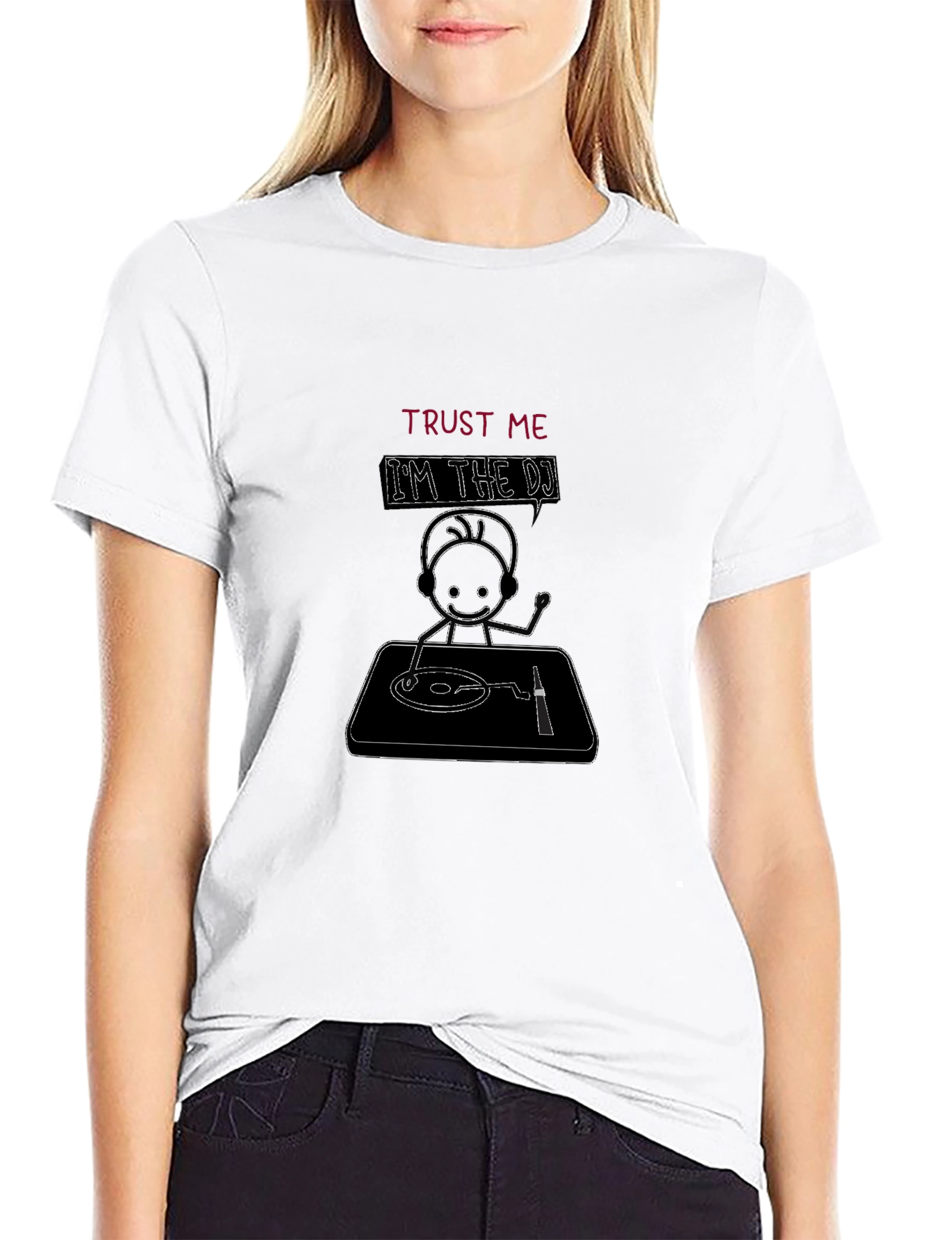 Trust Me Im the DJ Black Graphic T-Shirt