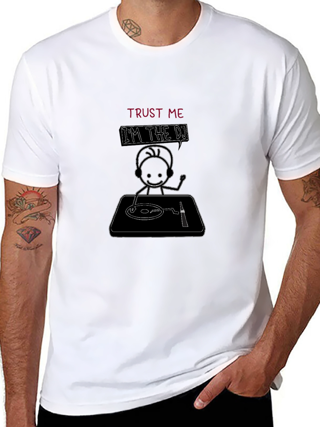 Trust Me Im the DJ Black Graphic T-Shirt