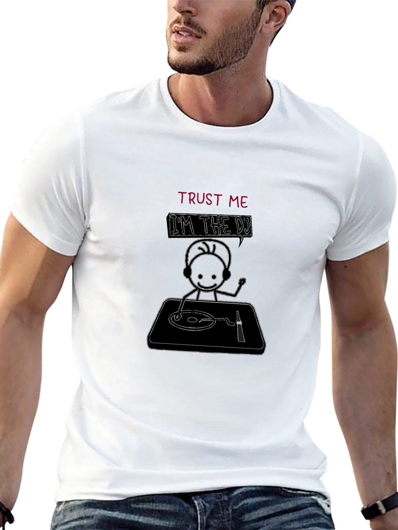 Trust Me Im the DJ Black Graphic T-Shirt