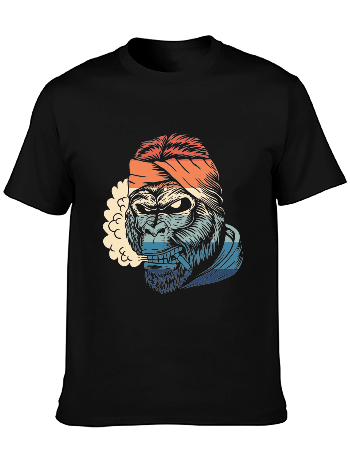 Cool Gorilla Bandana Graphic T-Shirt