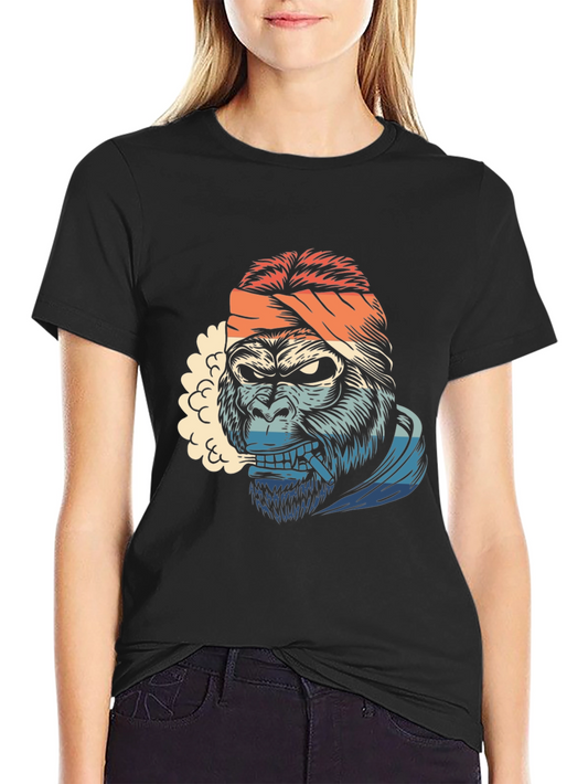 Cool Gorilla Bandana Graphic T-Shirt