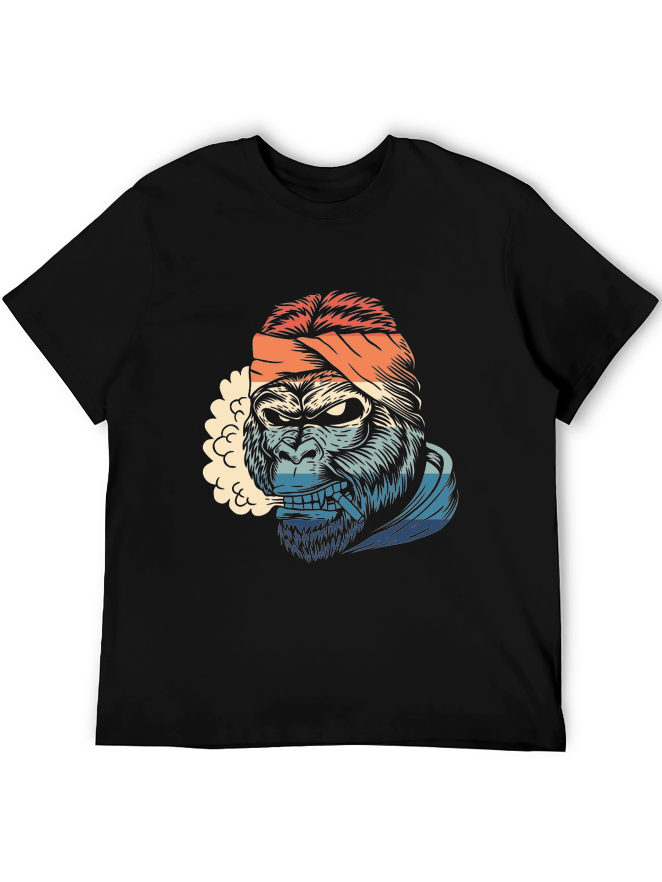 Cool Gorilla Bandana Graphic T-Shirt