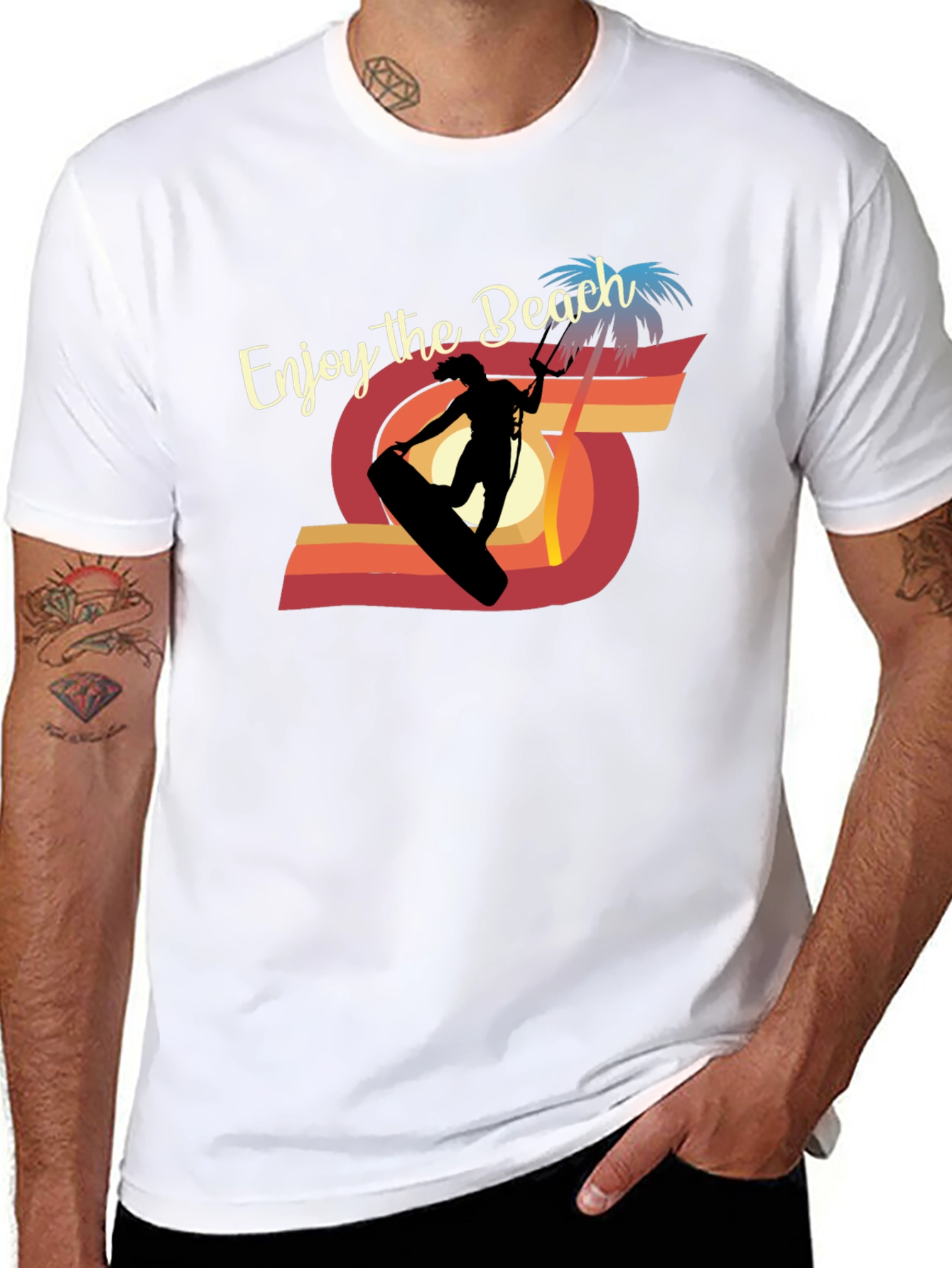 Enjoy the Beach Kitesurfing Graphic Tee