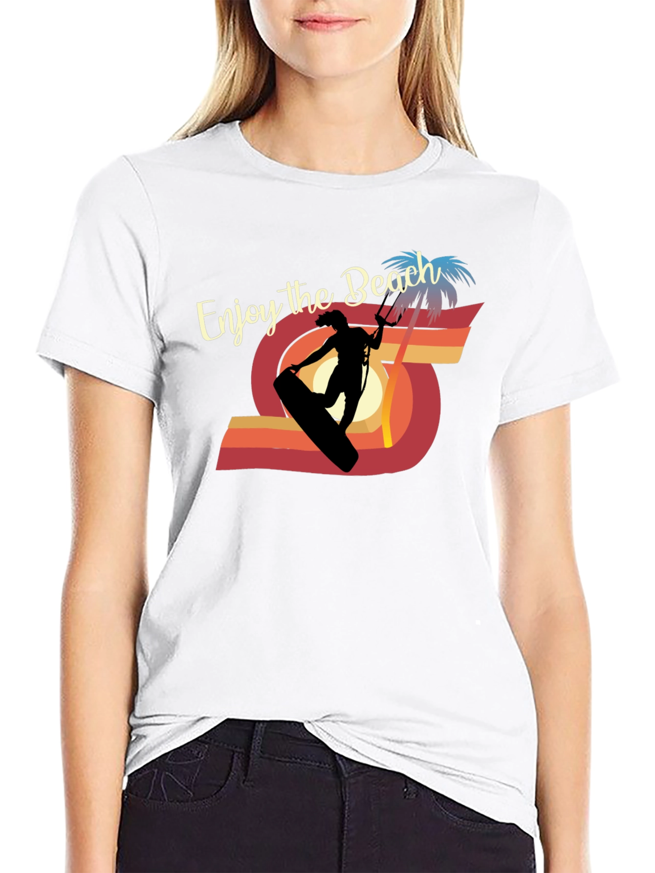 Enjoy the Beach Kitesurfing Graphic Tee