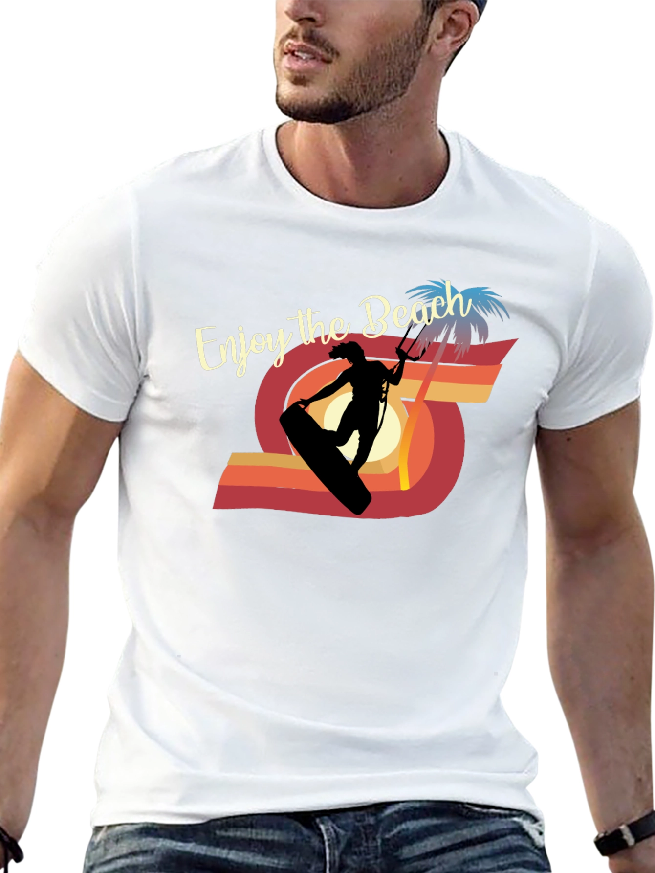 Enjoy the Beach Kitesurfing Graphic Tee