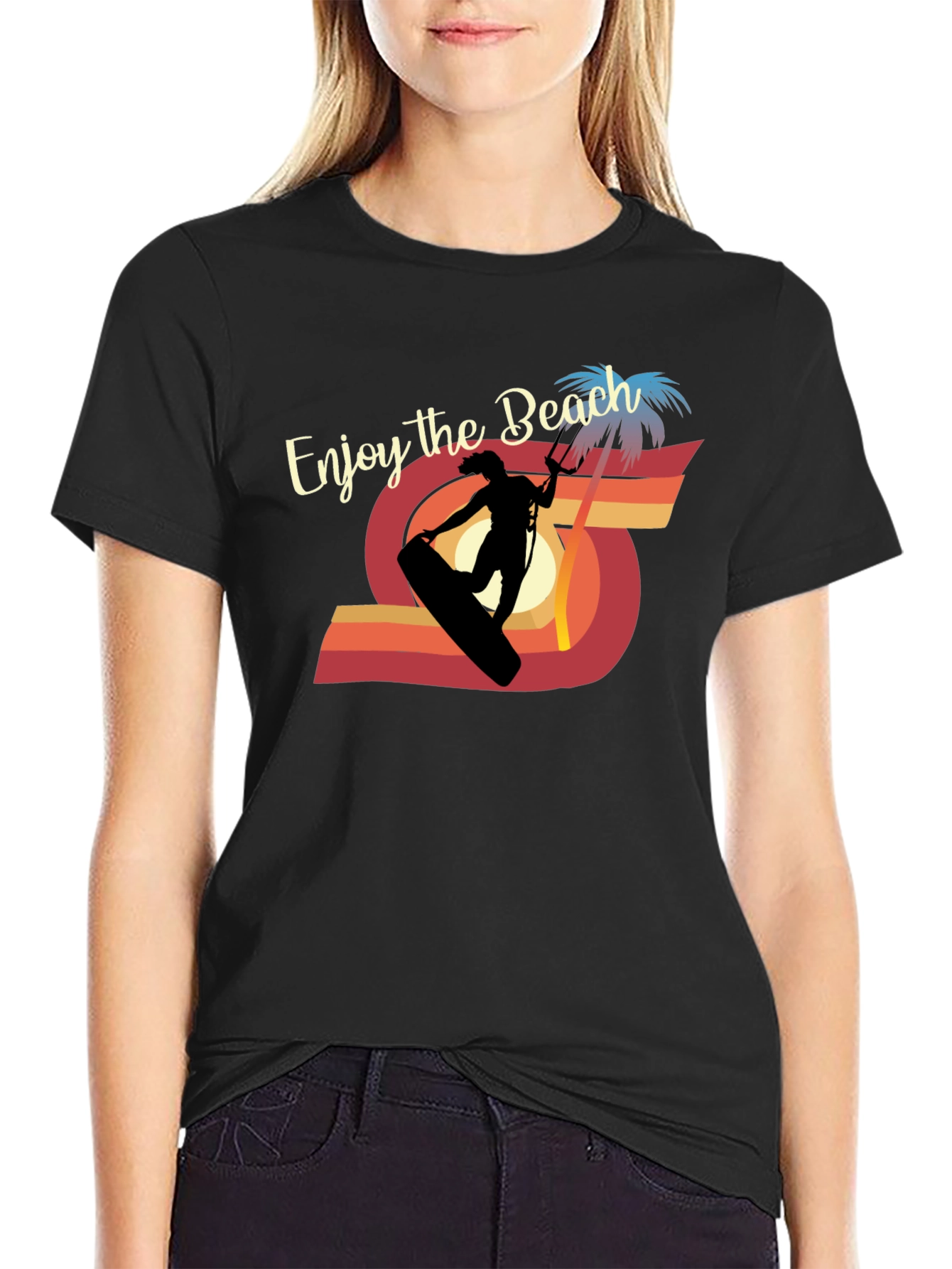 Enjoy the Beach Kitesurfing Graphic Tee