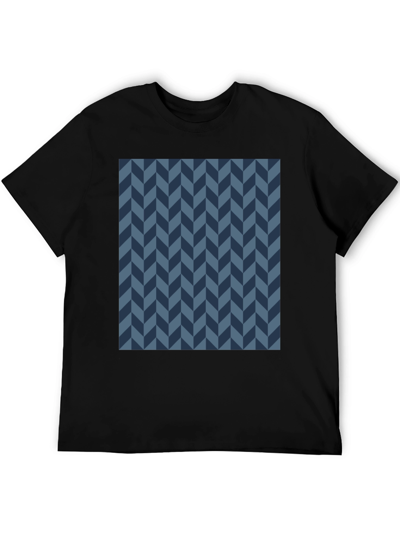 Modern Herringbone Tee - Black