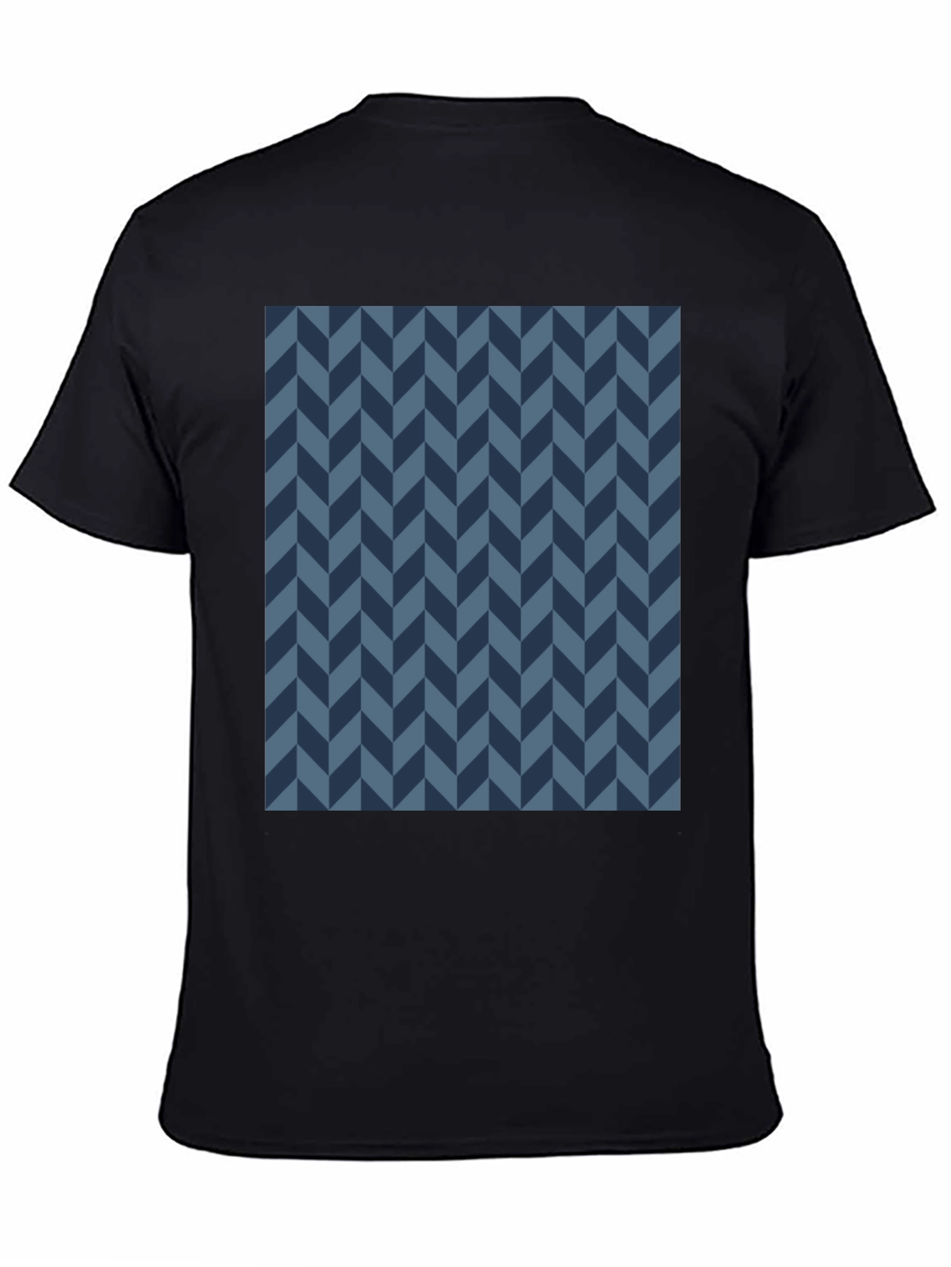 Modern Herringbone Tee - Black