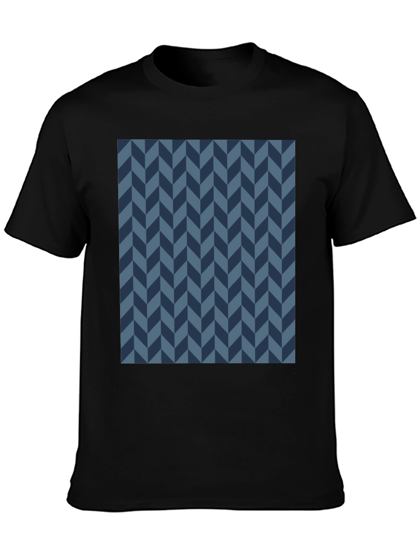 Modern Herringbone Tee - Black