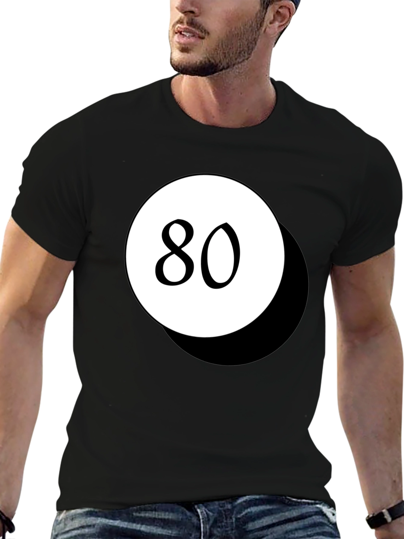 80 Ball T-Shirt - Novelty Birthday Tee