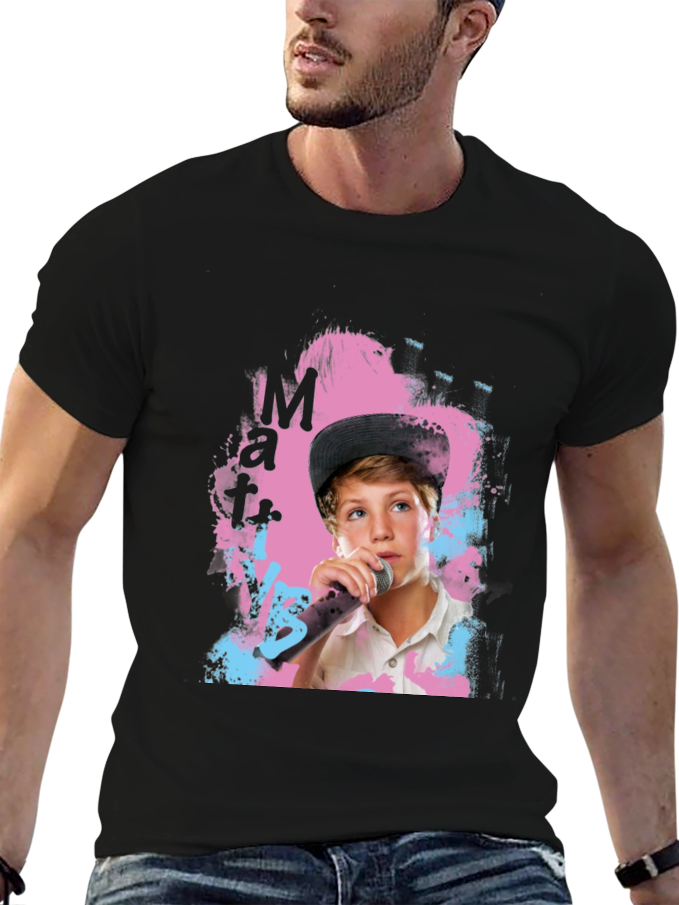 Matt VS Boy Graphic Tee - Black