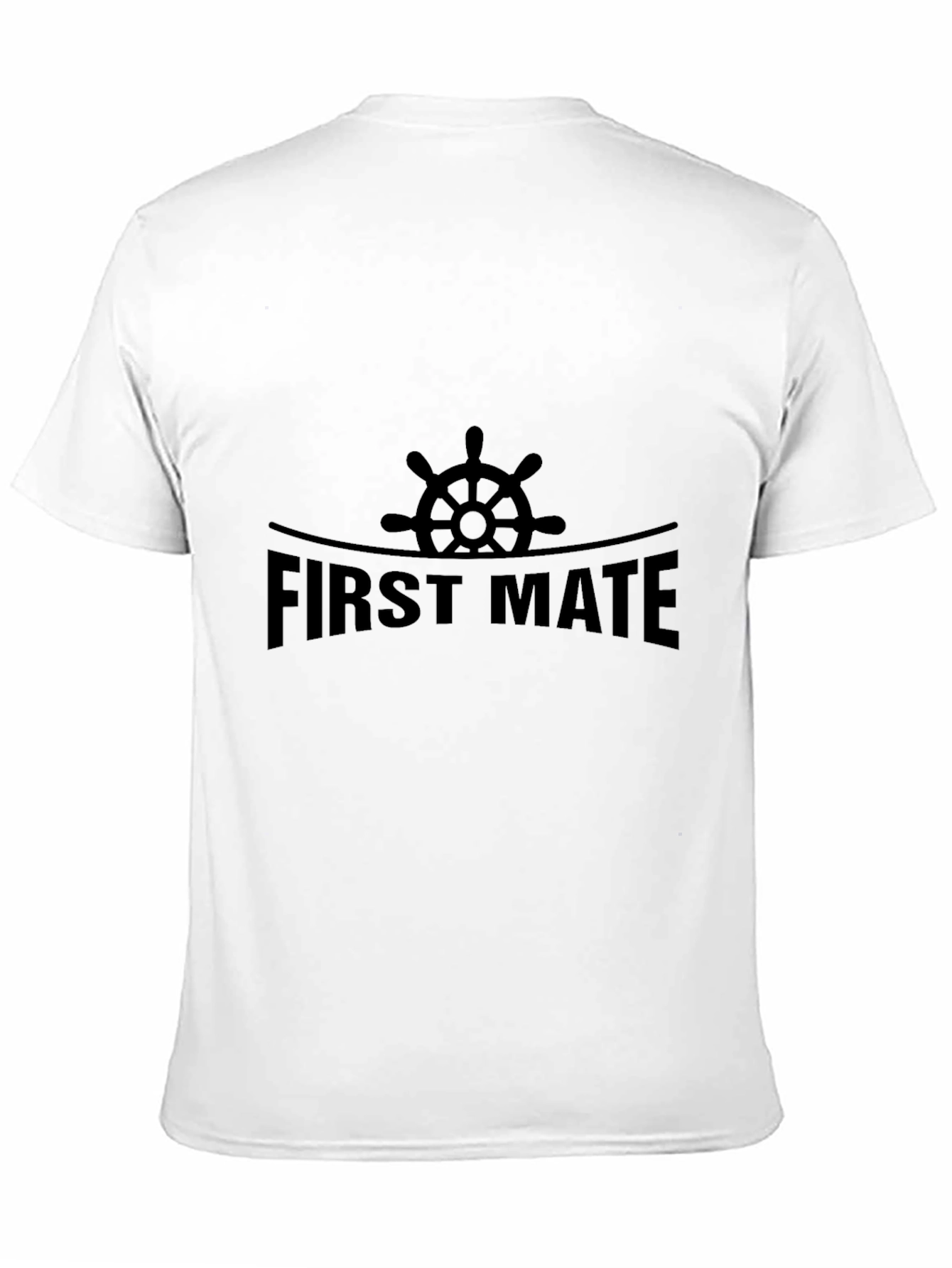 First Mate Black T-Shirt - Nautical Design