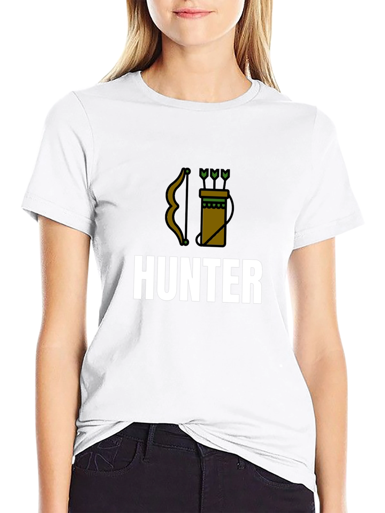 Hunter Graphic Tee - Archery Bow Arrow Design T-Shirt