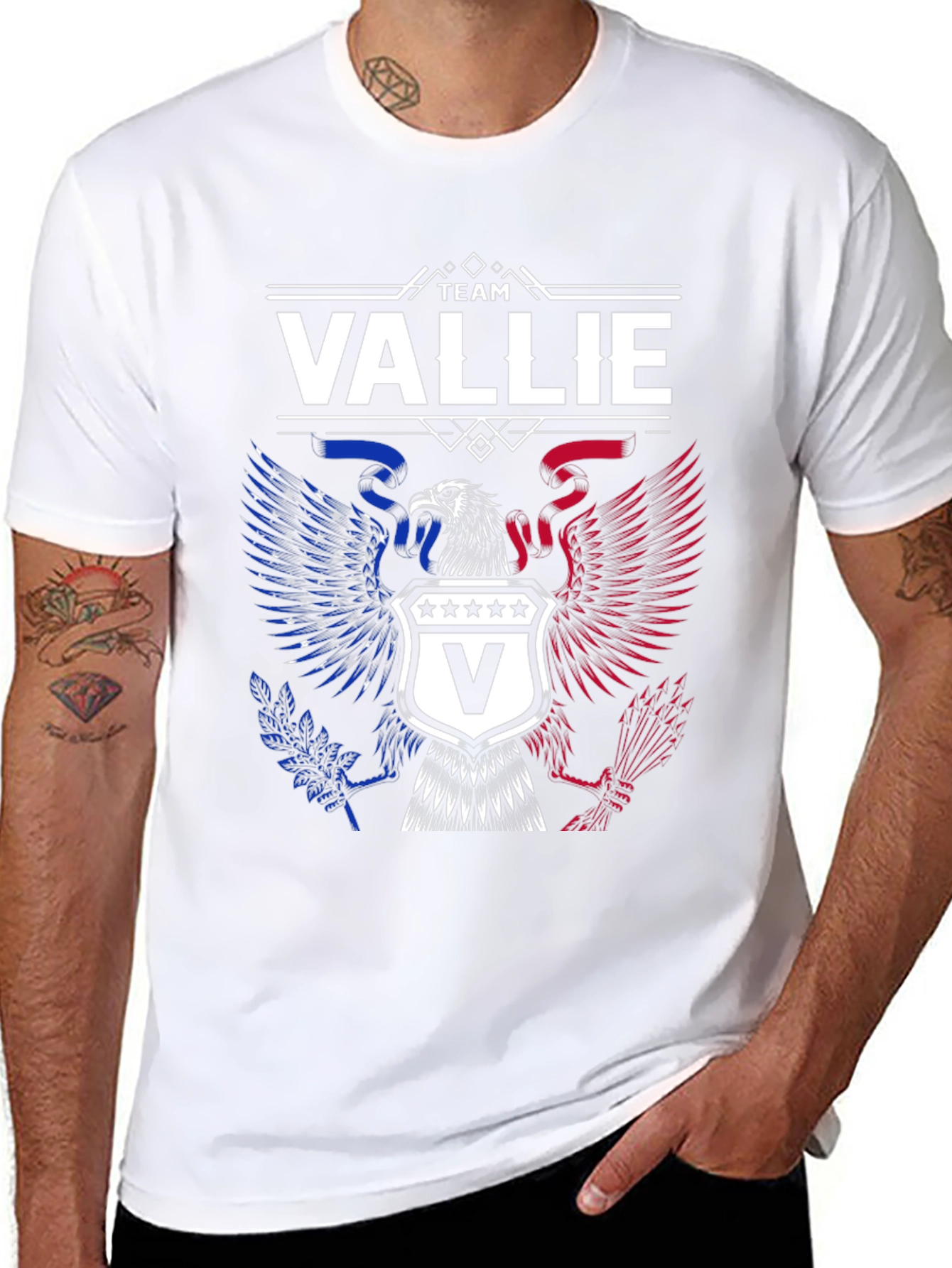 Team Vallie Patriotic Eagle Crest T-Shirt