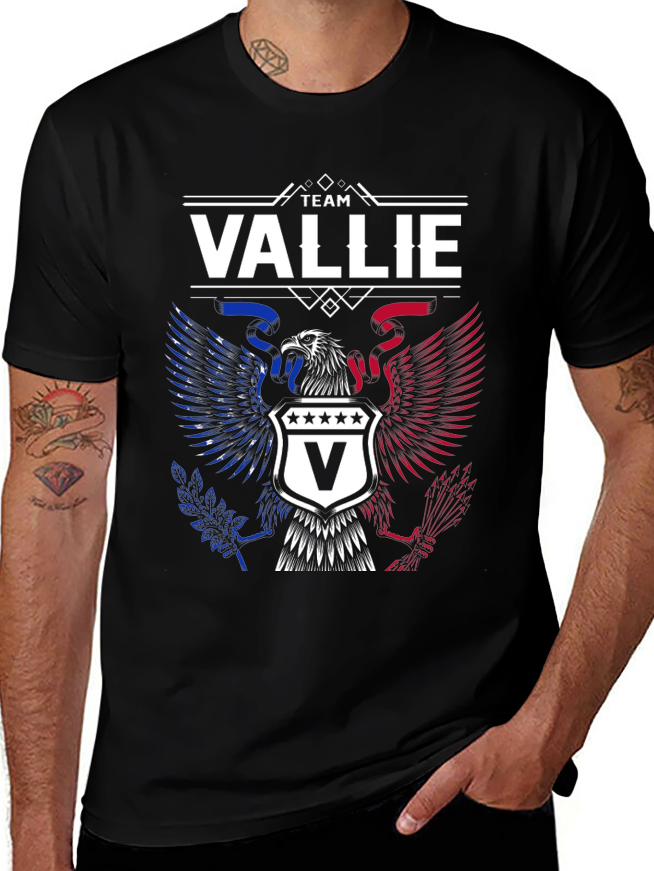 Team Vallie Patriotic Eagle Crest T-Shirt