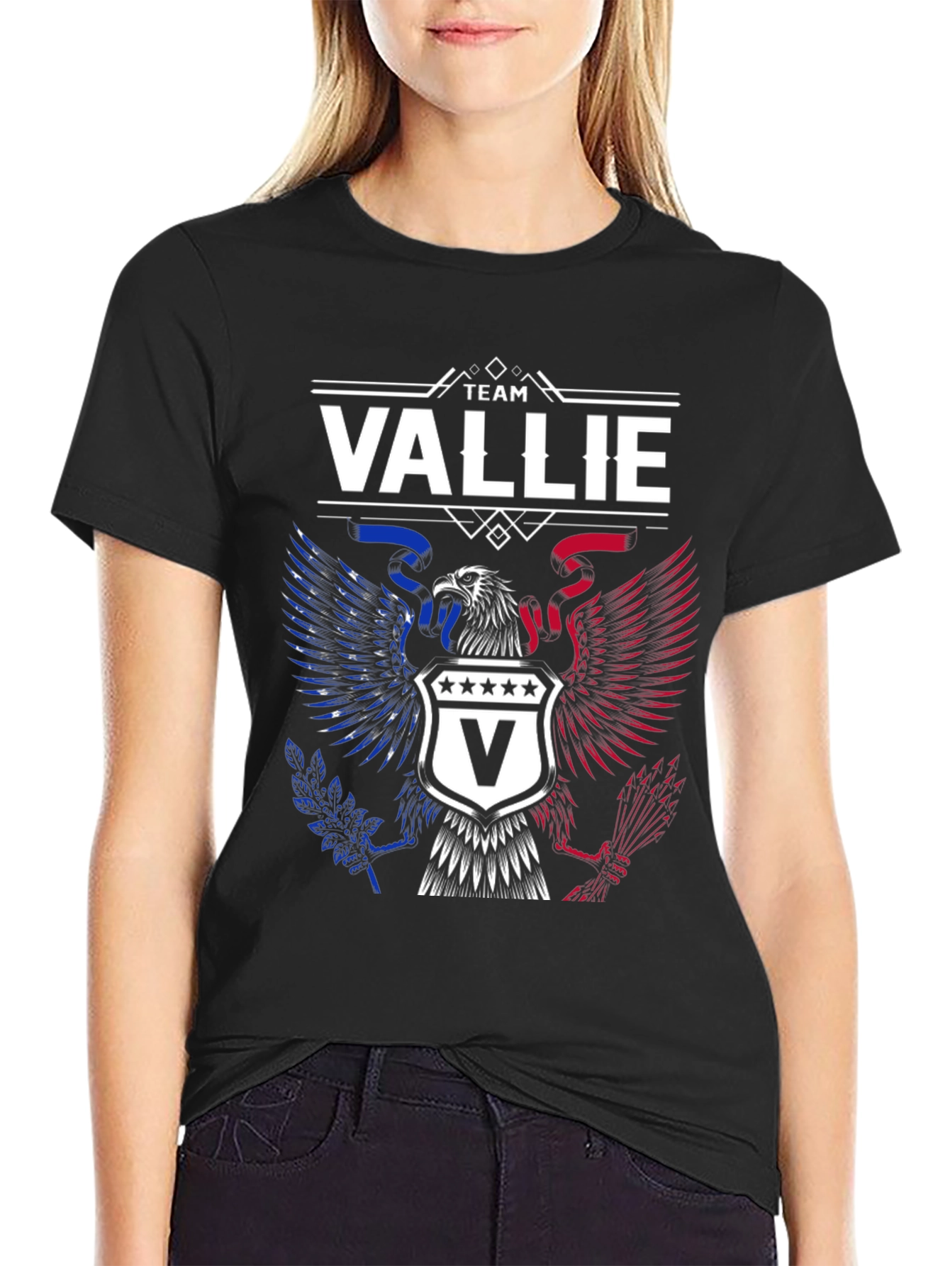 Team Vallie Patriotic Eagle Crest T-Shirt