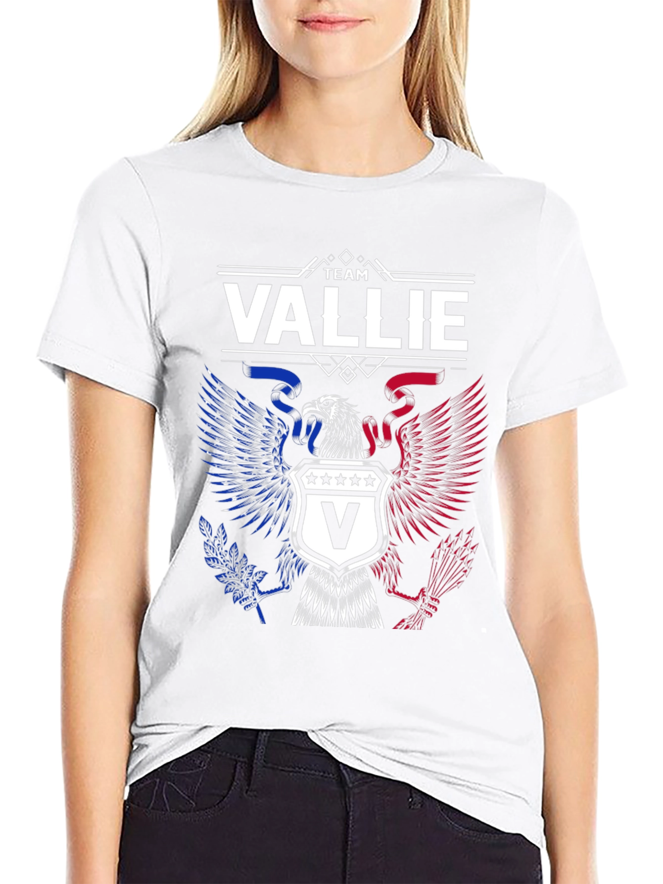 Team Vallie Patriotic Eagle Crest T-Shirt