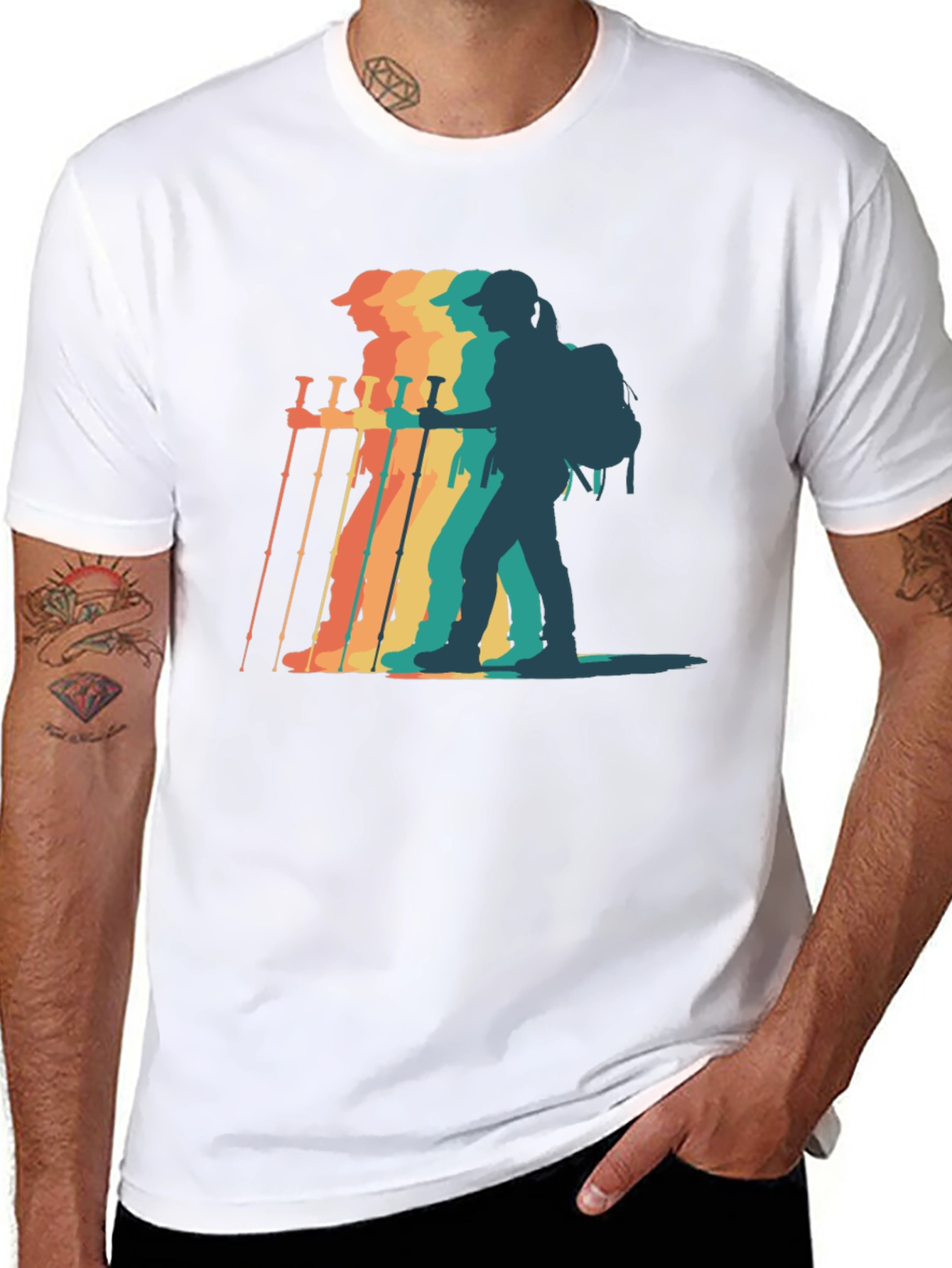 Retro Hiker Graphic T-Shirt - Adventure Ready!