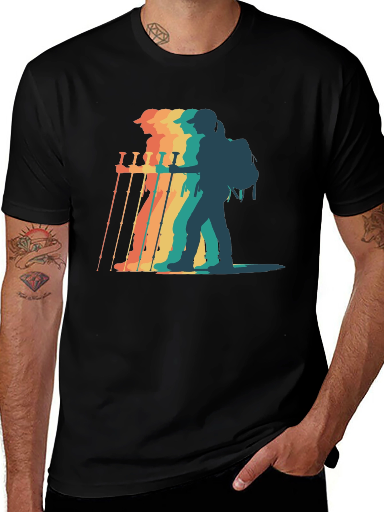 Retro Hiker Graphic T-Shirt - Adventure Ready!