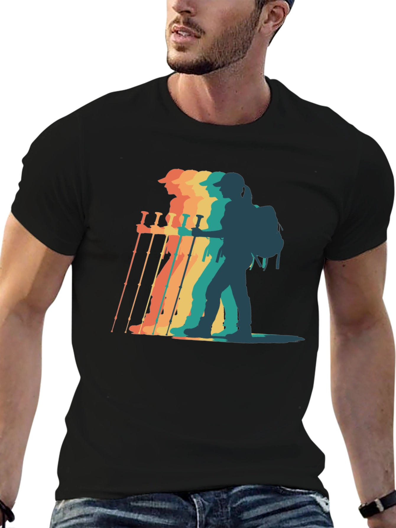Retro Hiker Graphic T-Shirt - Adventure Ready!