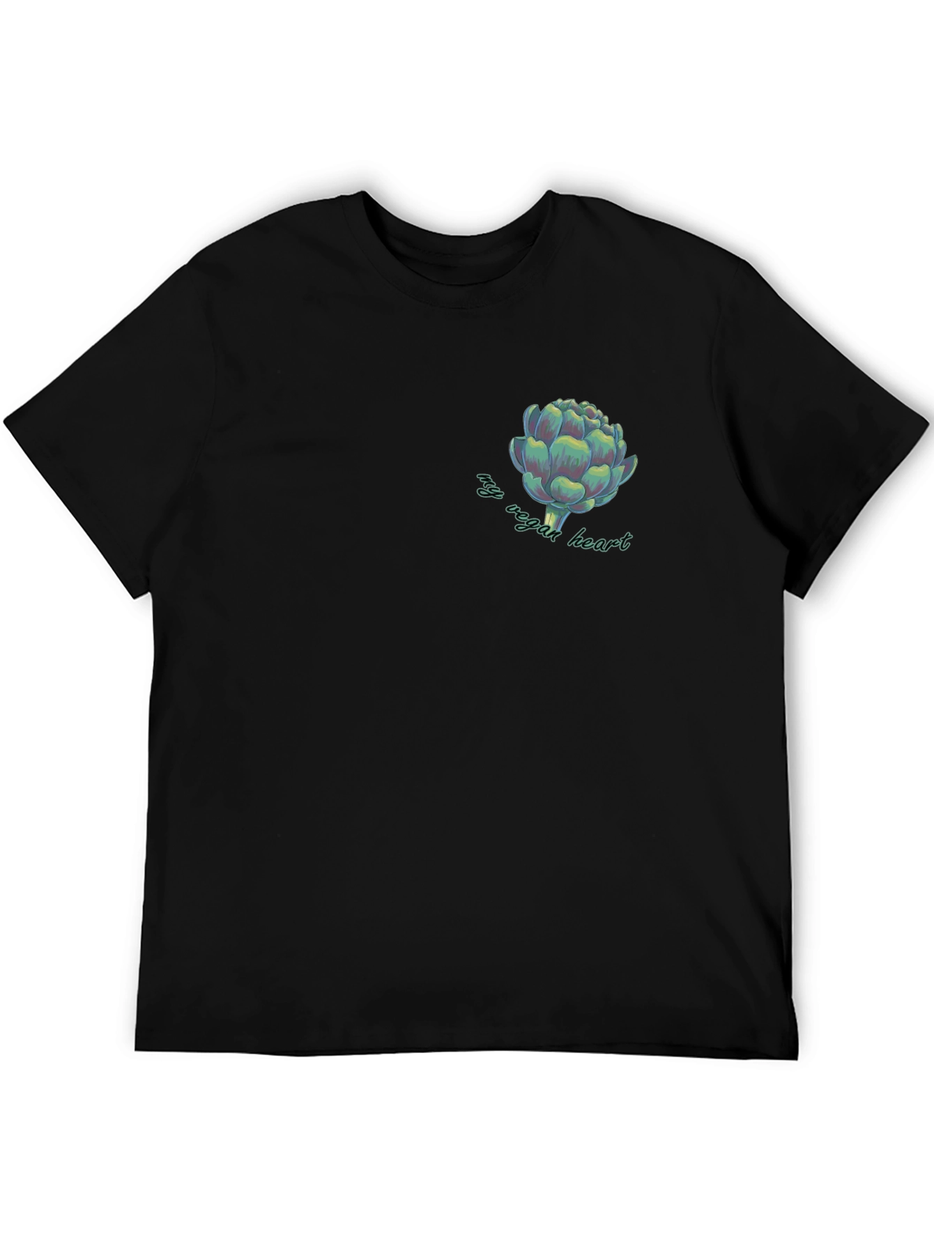 My Vegan Heart Artichoke Graphic Tee - Black
