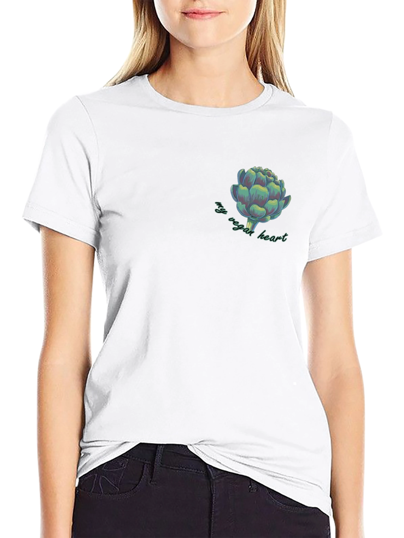My Vegan Heart Artichoke Graphic Tee - Black