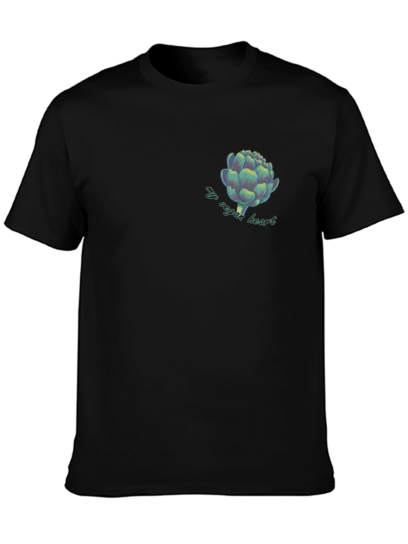 My Vegan Heart Artichoke Graphic Tee - Black