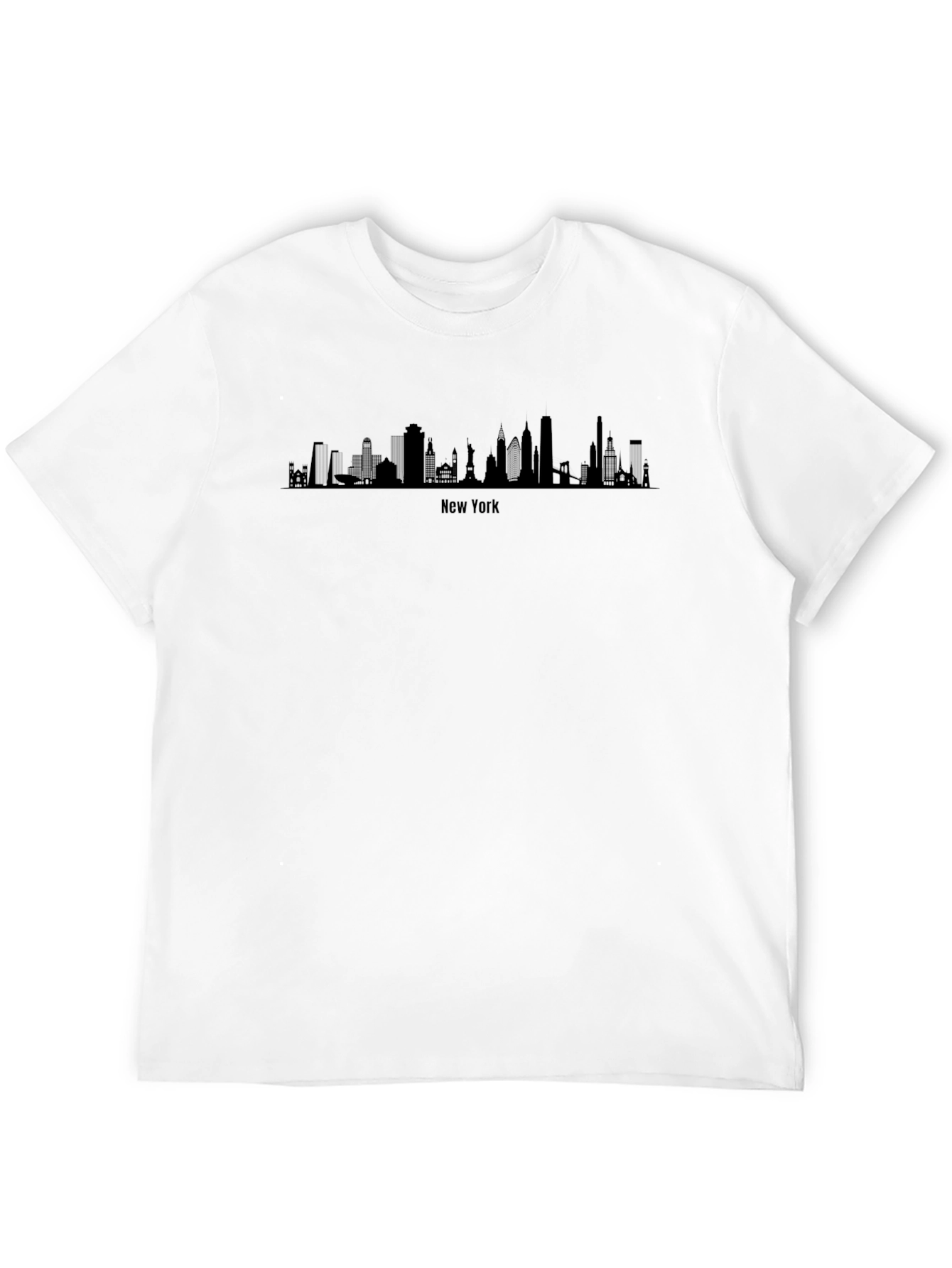 New York Skyline Graphic T-Shirt - Black