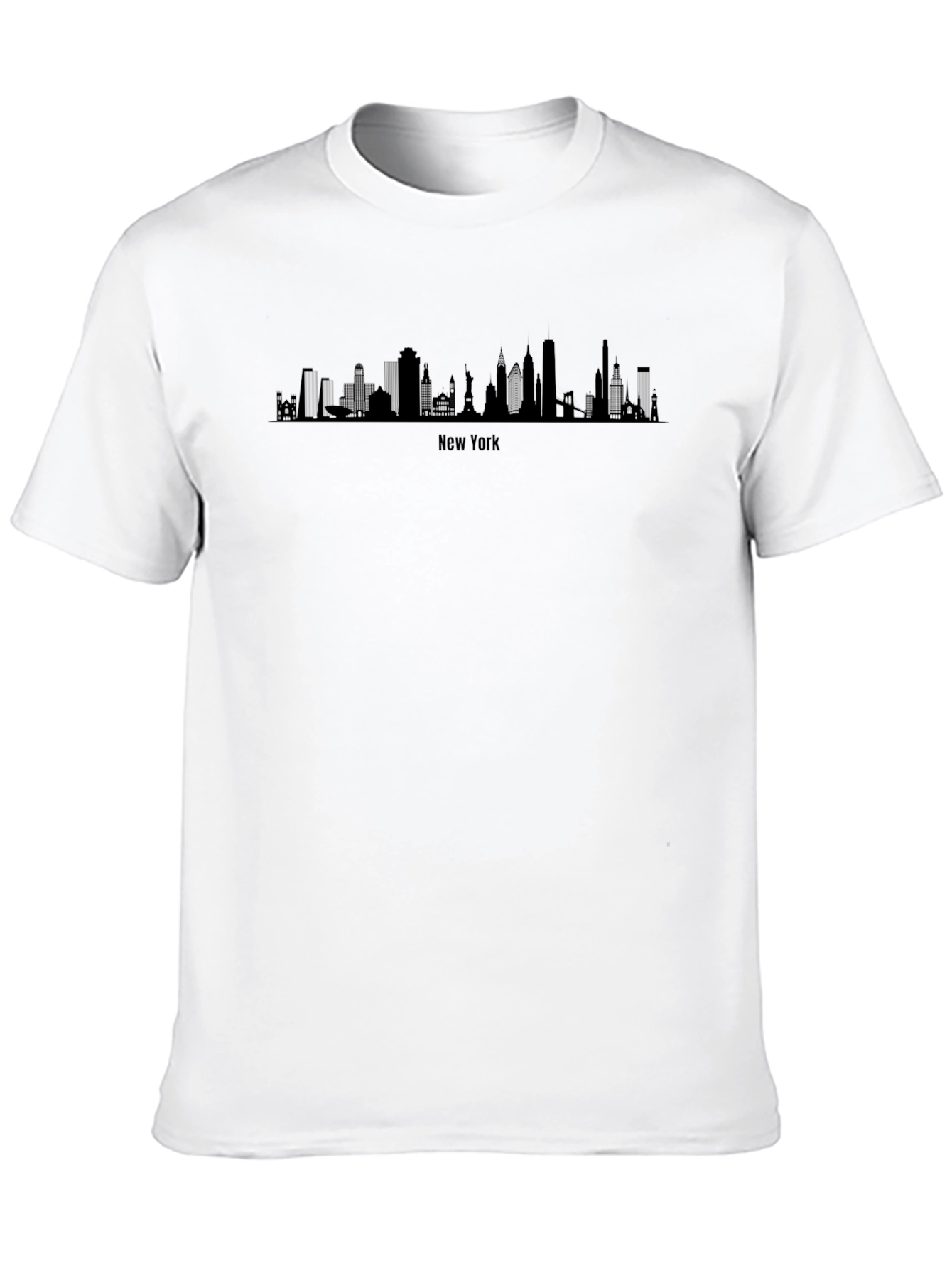 New York Skyline Graphic T-Shirt - Black