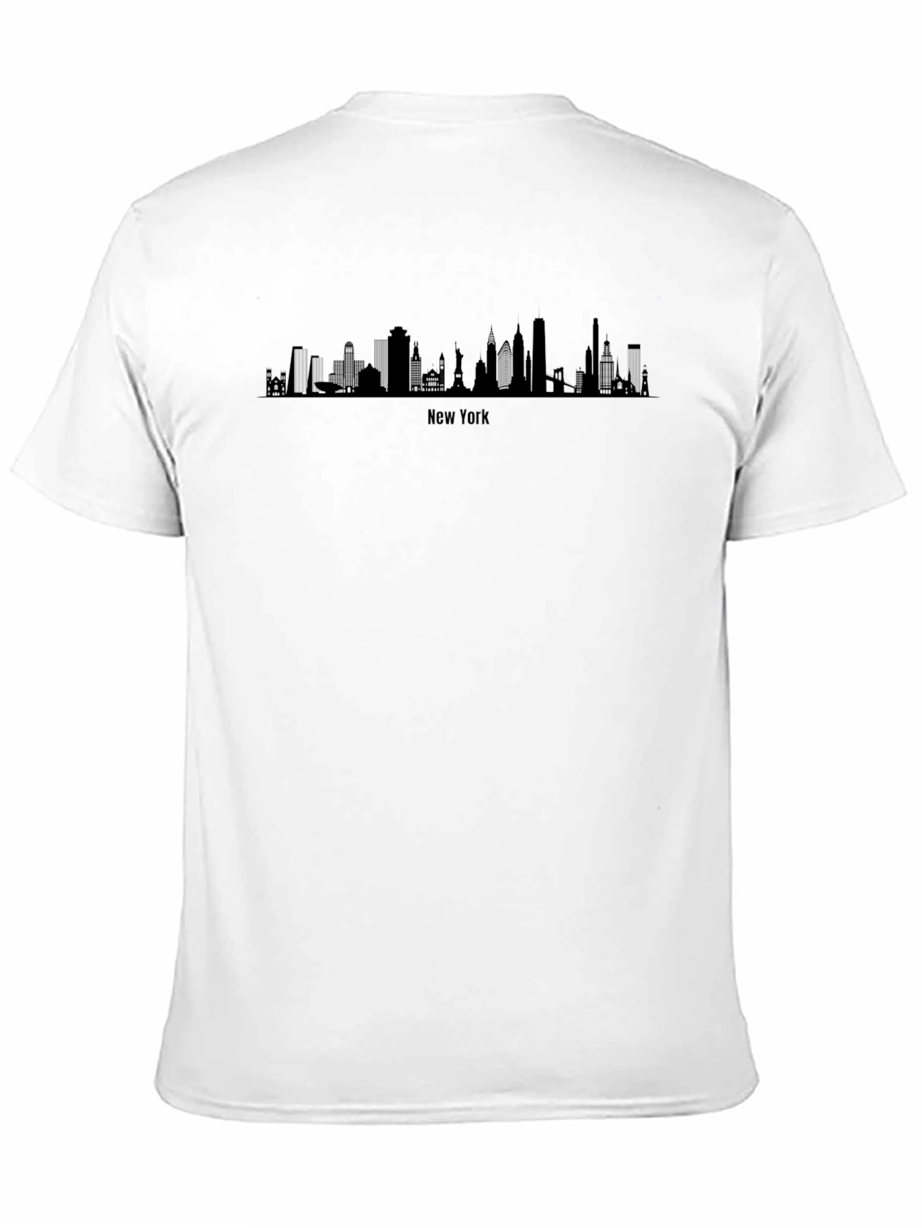 New York Skyline Graphic T-Shirt - Black