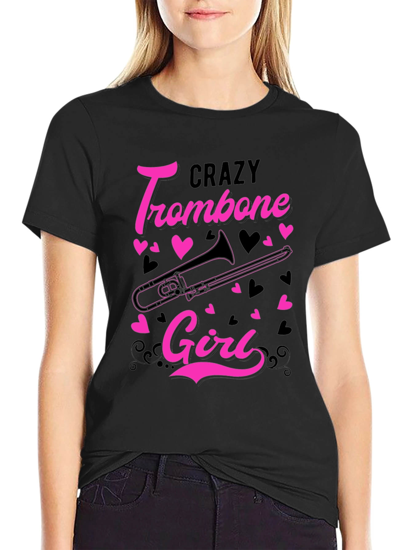 Crazy Trombone Girl T-Shirt