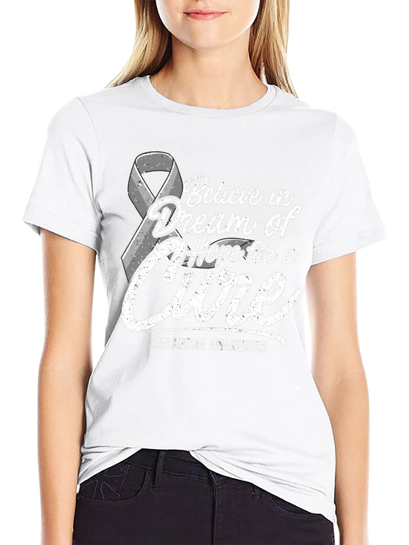 Melanoma Awareness T-Shirt - Believe in a Cure
