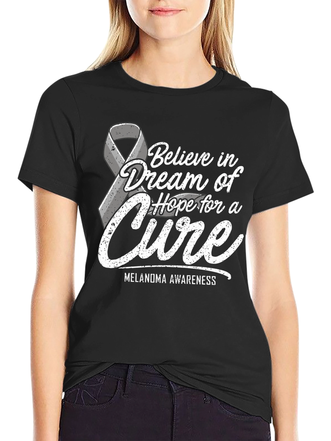 Melanoma Awareness T-Shirt - Believe in a Cure