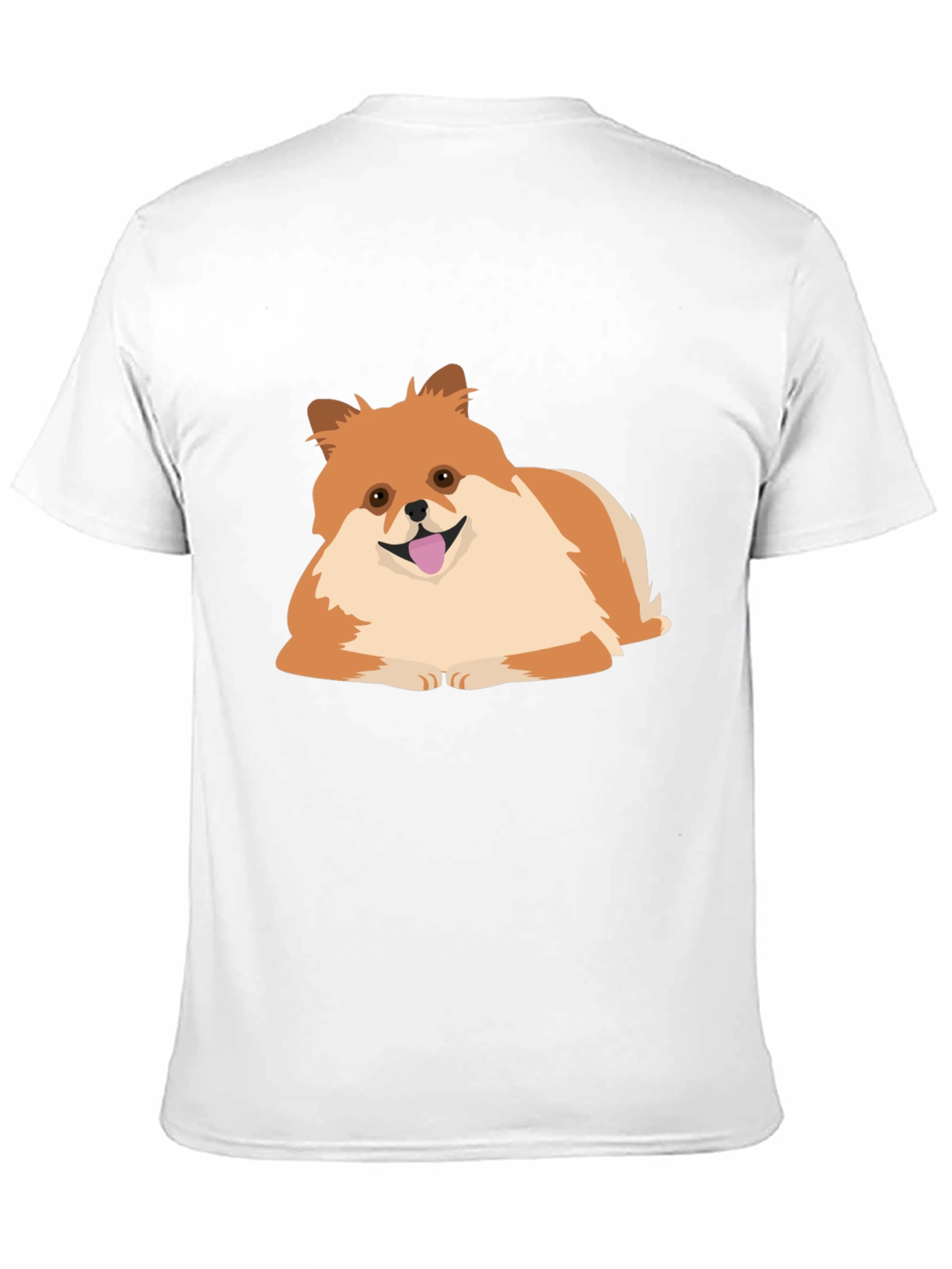 Pomeranian Dog Graphic Tee - Black Cotton Comfort