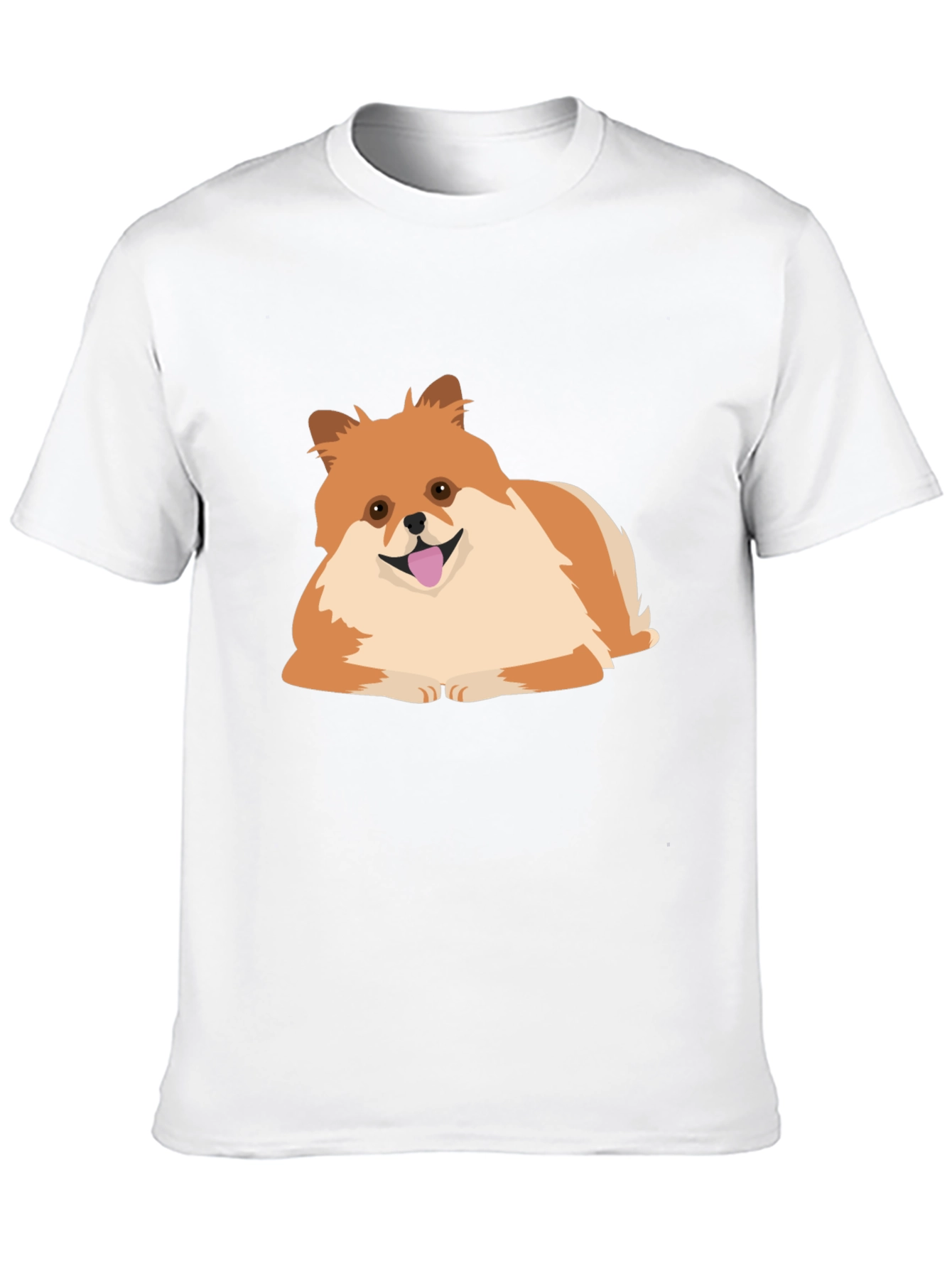 Pomeranian Dog Graphic Tee - Black Cotton Comfort
