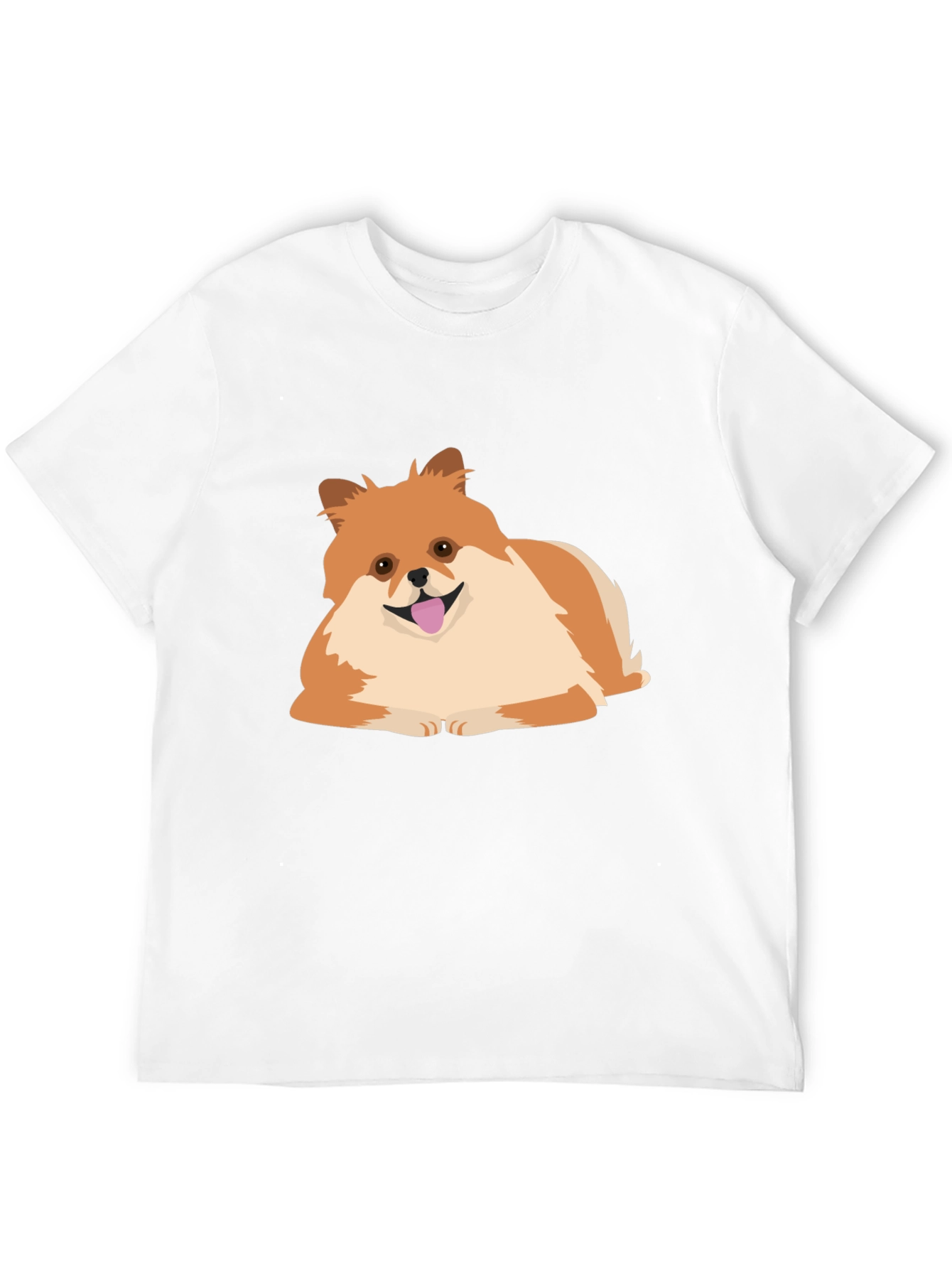 Pomeranian Dog Graphic Tee - Black Cotton Comfort