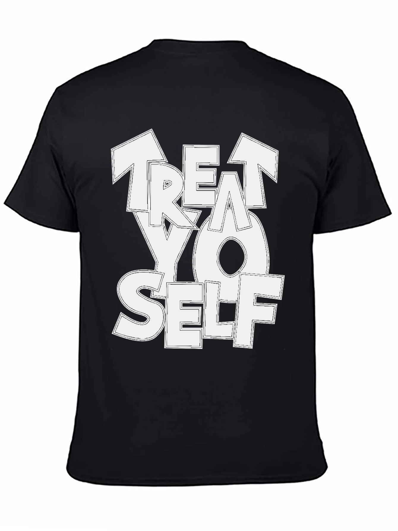 Treat Yo Self Black Graphic Tee
