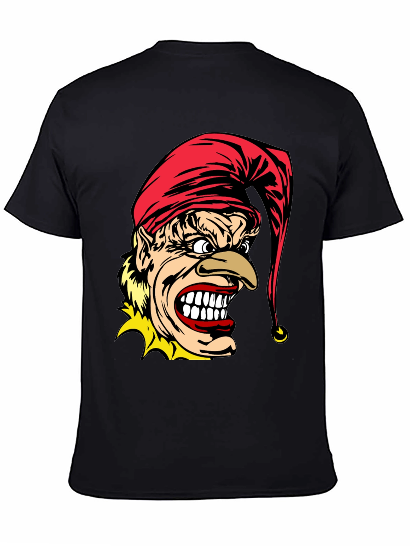 Mens Black T-Shirt with Goblin Graphic