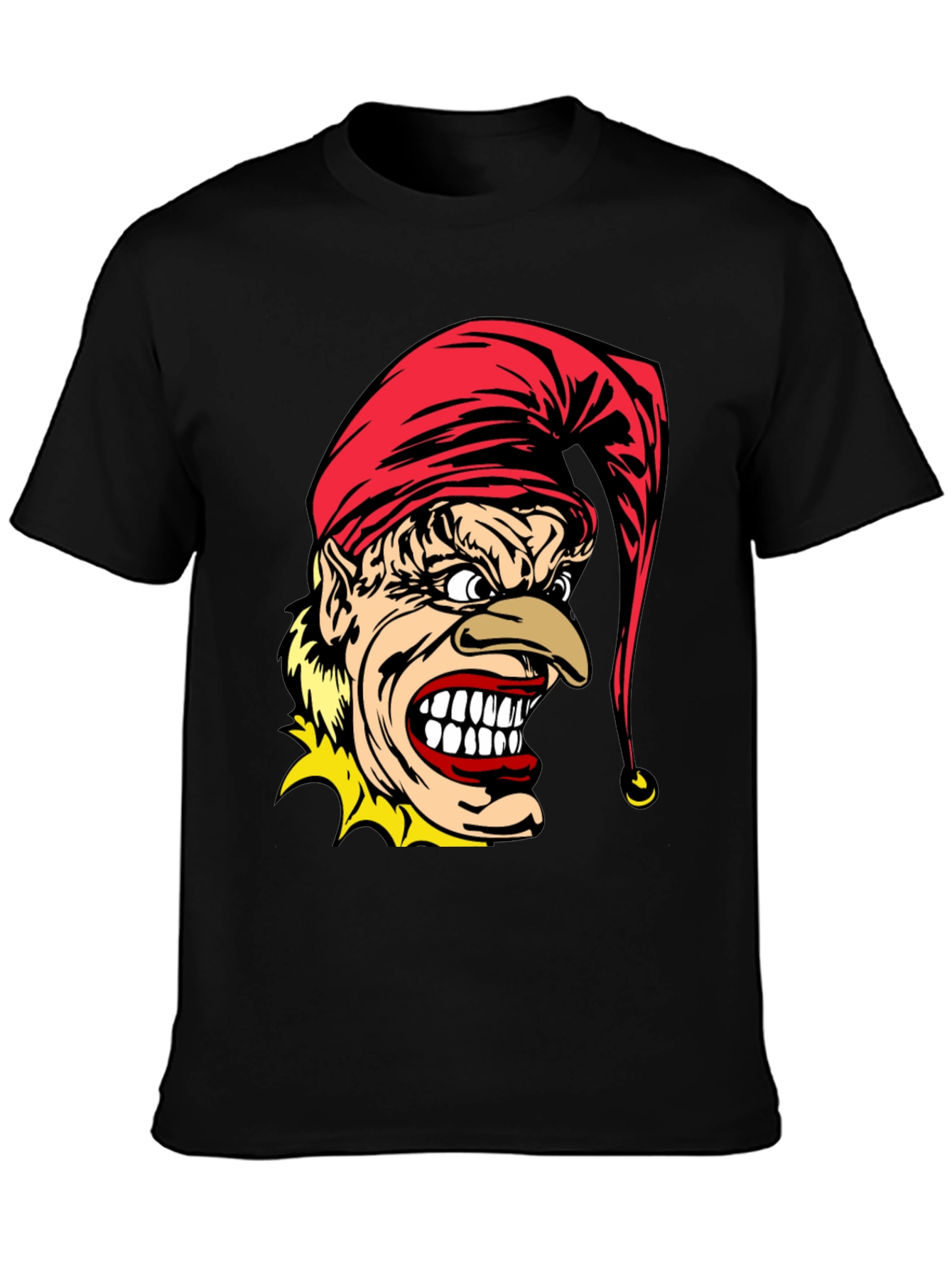Mens Black T-Shirt with Goblin Graphic