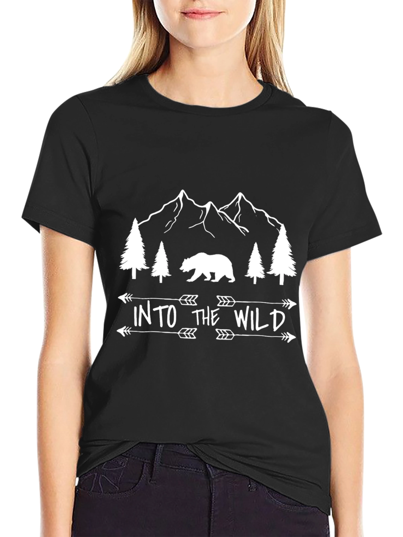 Into the Wild Bear Graphic Tee - Adventure Awaits