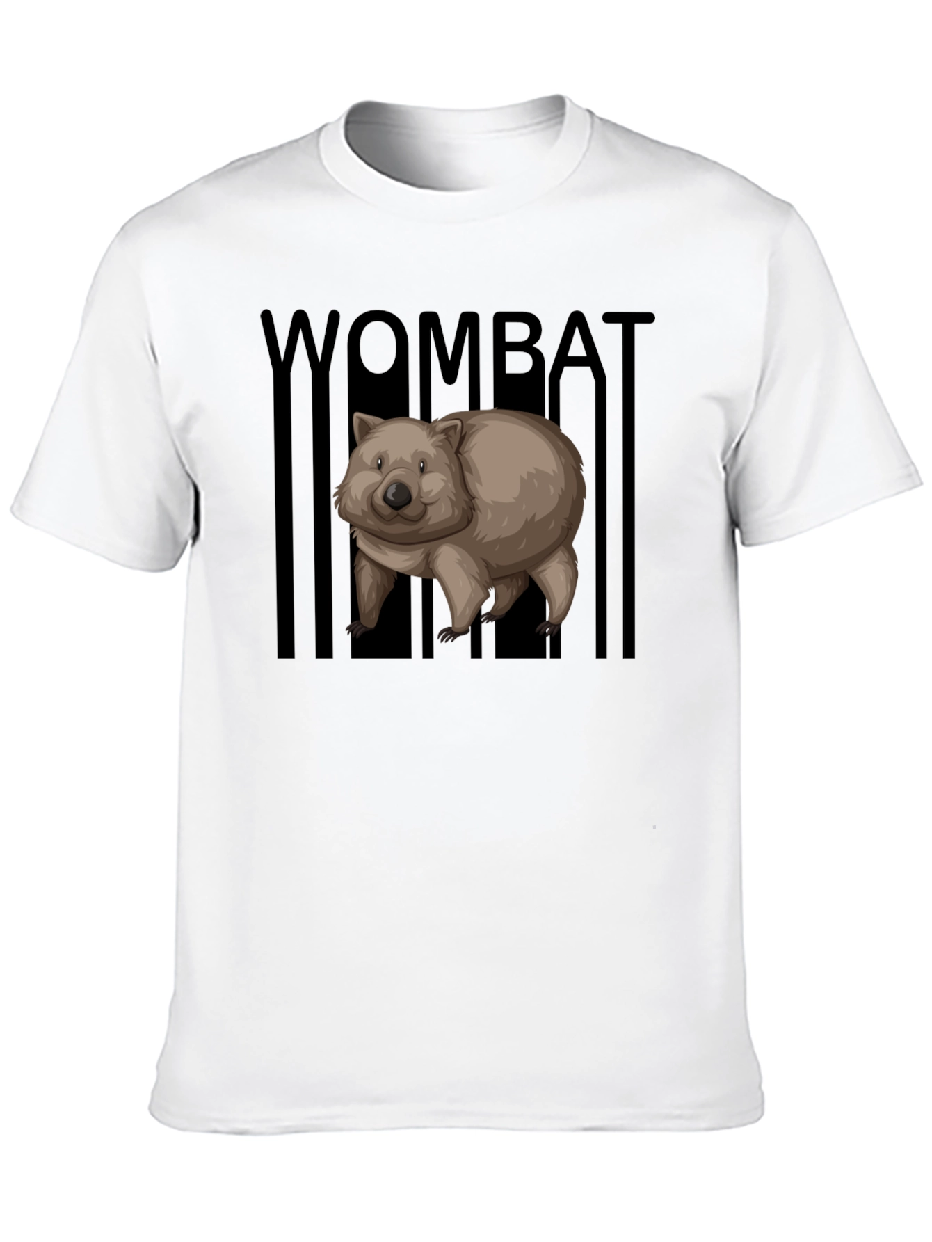 Wombat Graphic Tee - Black Cotton T-Shirt