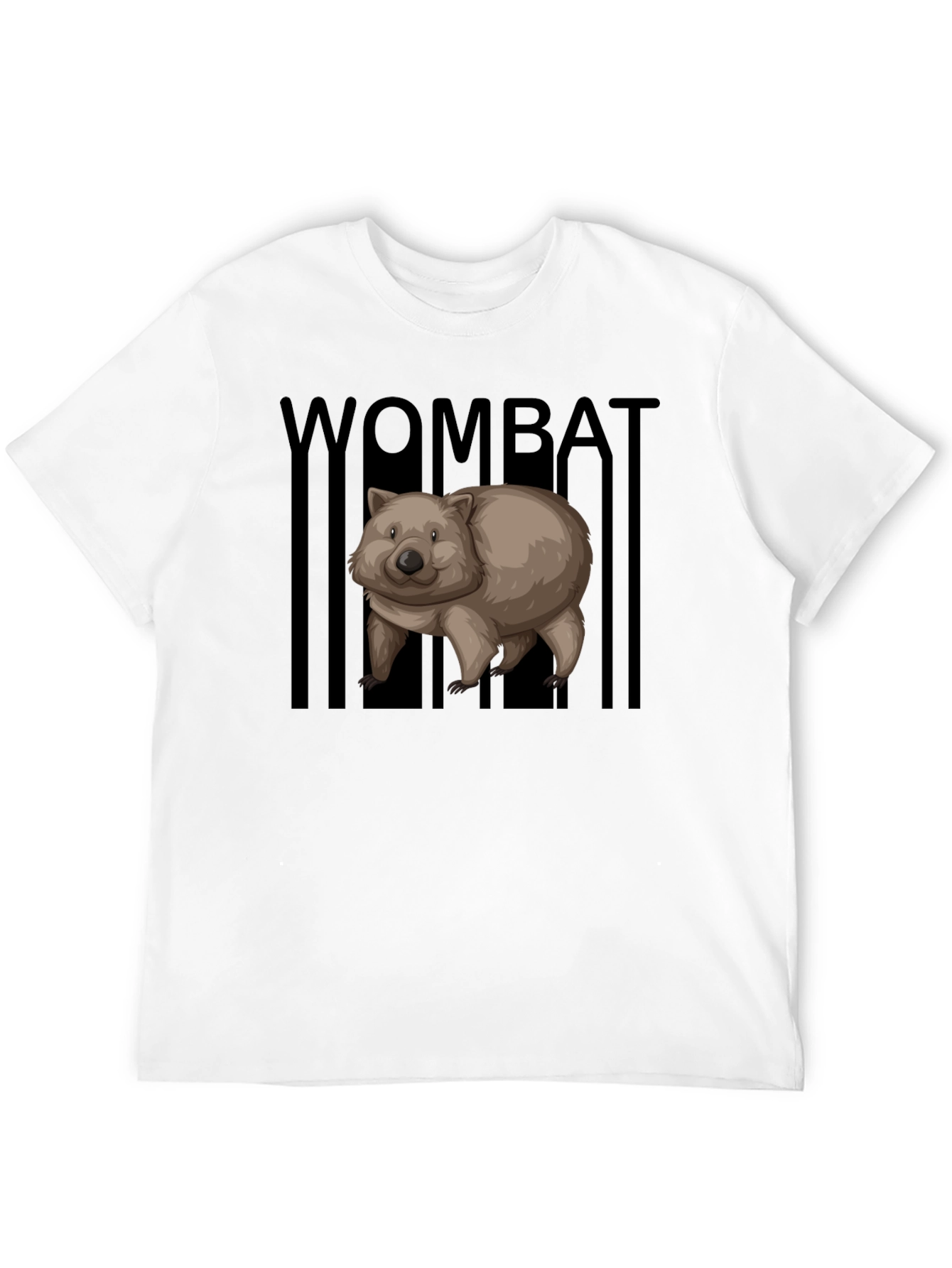 Wombat Graphic Tee - Black Cotton T-Shirt