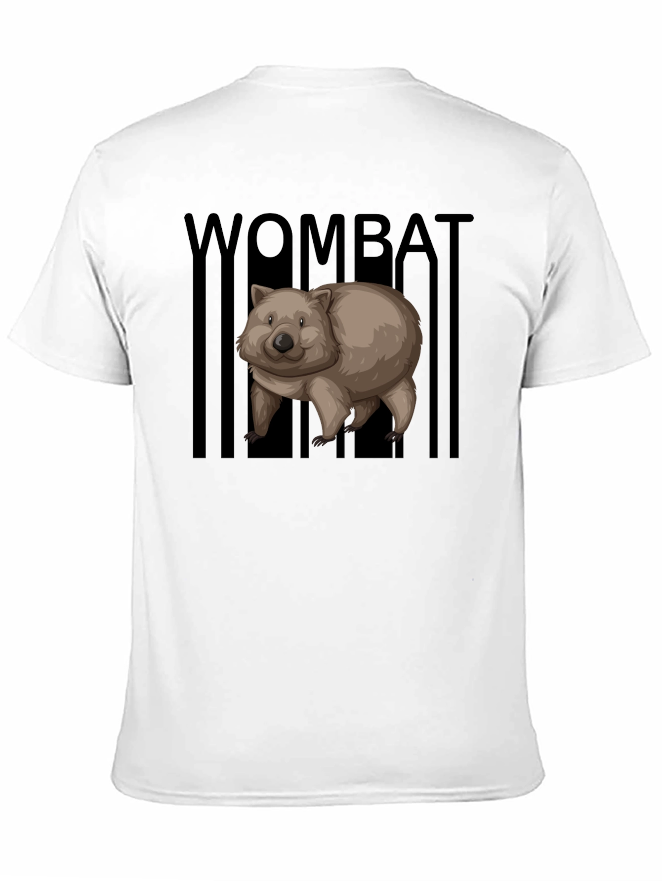 Wombat Graphic Tee - Black Cotton T-Shirt