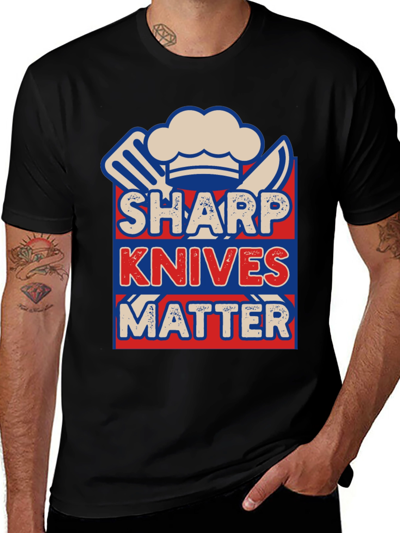 Sharp Knives Matter T-Shirt - Chef Graphic Tee