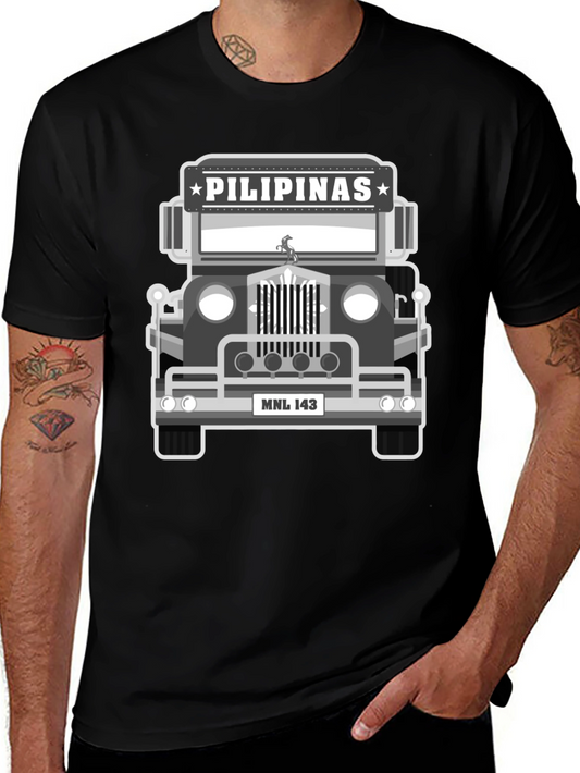 Pilipinas Jeepney Graphic Tee - Manila Souvenir T-Shirt