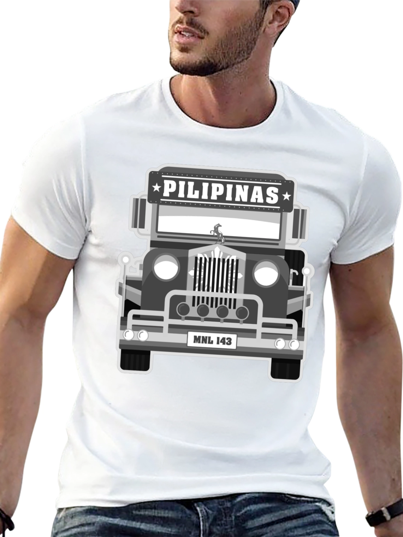 Pilipinas Jeepney Graphic Tee - Manila Souvenir T-Shirt